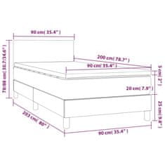 shumee fekete műbőr rugós ágy matraccal 90 x 200 cm