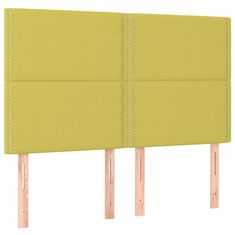 Greatstore zöld szövet LED-es fejtámla 144x5x118/128 cm