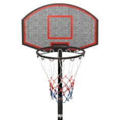 Greatstore fekete polietilén kosárlabda állvány 216-250 cm
