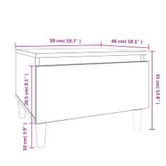 Vidaxl barna tölgyszínű szerelt fa kisasztal 50 x 46 x 35 cm 819514