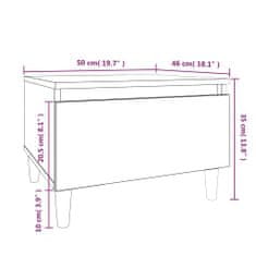 Vidaxl sonoma tölgy színű szerelt fa kisasztal 50x46x35 cm 819506