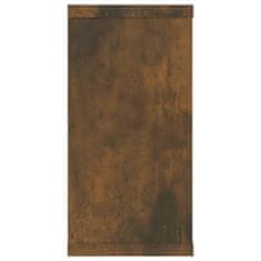 Vidaxl 2 db füstös tölgyszínű szerelt fa fali kockapolc 100x15x30 cm 815906