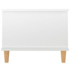 shumee magasfényű fehér szerelt fa dohányzóasztal 90 x 50 x 40 cm