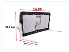 WOWO Fekete biztonsági korlát az ágyhoz 150 cm