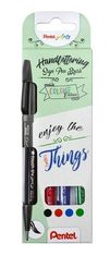 Pentel Arts Arts Touch Brush Sign Pen - 4 alapszín, készlet