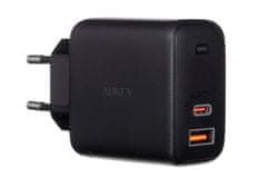 shumee AUEKY PA-B3 ČERNÁ STĚNOVÁ NABÍJEČKA 65W 2XUSB-C