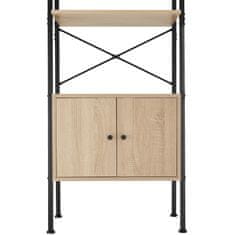 tectake Létrás polc Brentwood 57,5x34x173cm - Könnyű fa, tölgy Sonoma