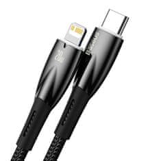 BASEUS Glimmer kábel USB-C / Lightning 20W 2m, fekete