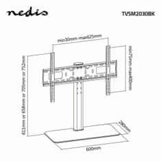 Northix Nedis, TV-állvány - 32-65 hüvelyk 