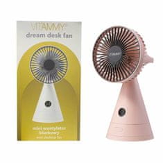 Vitammy Dream asztali ventilátor, USB mini asztali ventilátor, rózsaszín