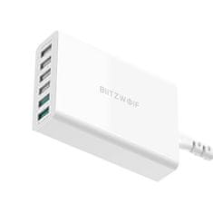 Blitzwolf BW-S15 hálózati töltő adapter 6x USB QC 60W, fehér