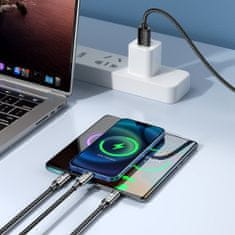 Joyroom 3in1 kábel USB - USB-C / Lightning / micro USB 3.5A 1.2m, kék