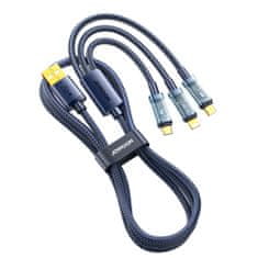 Joyroom 3in1 kábel USB - USB-C / Lightning / micro USB 3.5A 1.2m, kék