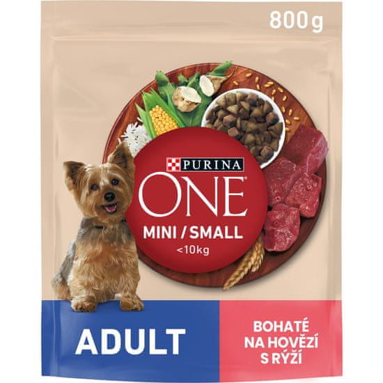 Purina ONE ADULT dog, marhahús, 8×800 g