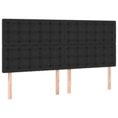 Greatstore fekete műbőr LED-es fejtámla 180x5x118/128 cm