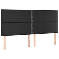 Greatstore fekete műbőr LED-es fejtámla 160x5x118/128 cm