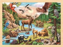 Goki Fa puzzle Észak-Amerika vad természete 96 db