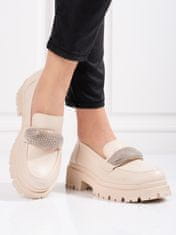 Amiatex Női félcipő 92142 + Nőin zokni Gatta Calzino Strech, bézs és barna árnyalat, 39