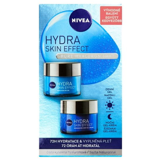 Nivea Hydra Skin Effect hidratáló nappali gél és éjszakai gél-krém, 2 x 50 ml