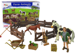 Lean-toys Farmfigurák készlete Összeszerelhető farmfigurák Fából készült farm lovak