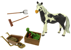 Lean-toys Farmfigurák készlete Összeszerelhető farmfigurák Fából készült farm lovak