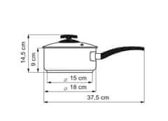 Kolimax Cerammax Pro Comfort fazék fogantyúval, átmérő 18 cm, térfogat 2 l, kerámia felület szürke gránit