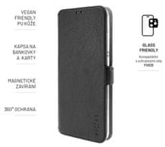 FIXED Topic vékony könyv típusú védőtok Motorola Moto E32s készülékhez, FIXTOP-967-BK, fekete