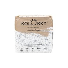 KOLORKY DELUXE VELVET Eldobható öko pelenkák bársony felülettel M (5-8 kg) 168 db - HÓNAPI KERESKEDELMI SZÁLLÍTÁS