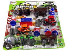 Lean-toys Farm set Mezőgazdasági gépek Traktorok Közúti tartozékok