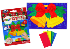 Lean-toys DIY színes mozaik karácsonyi harang ragasztó készlet