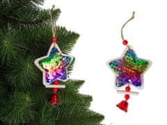 Lean-toys Karácsonyi csillag flitterekkel Csingiling karácsonyfadísz
