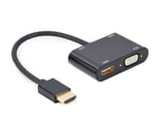 shumee GEMBIRD HDMI MALE TO HDMI ŽENA + VGA FEMALE ADAPTÉR S AUDIO + POWER PORT