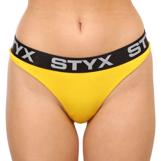 Styx Női tanga sport gumi sárga (IT1068)