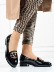 Amiatex Női félcipő 92215 + Nőin zokni Gatta Calzino Strech, fekete, 36