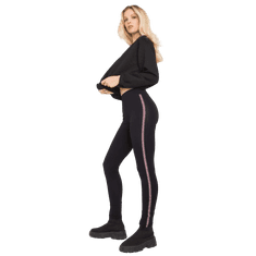 RUE PARIS Női pamut leggings Alison RUE PARIS fekete RV-LG-7376.45P_381127 S