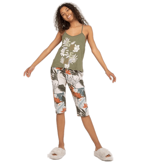 BERRAK Női pizsama 3/4-es nadrággal MONA khaki színű női pizsama BR-KMPL-9057_386733