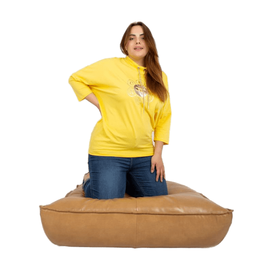 RELEVANCE Női 3/4-es ujjú plus size blúz RADELLA sárga RV-BZ-7414.82_386998