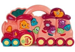 Lean-toys Gyermek interaktív játék mozdony állat hangok piros