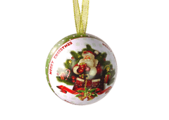 Lean-toys Fém karácsonyfa dekoratív fém bomba Télapó a karácsonyfánál