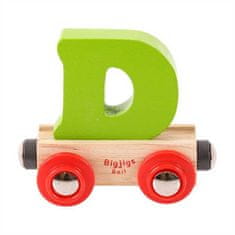 Bigjigs Toys Bigjigs Rail Wagon fából készült vasúti pálya - D betű
