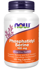 NOW Foods Phosphatidyl Serine (Phosfatidylserine), 100 mg, 120 növényi kapszula