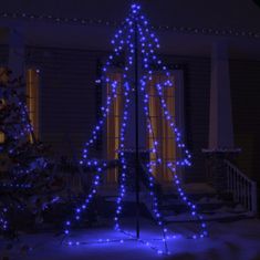 Vidaxl 240 LED-es beltéri/kültéri kúp alakú karácsonyfa 118 x 180 cm 328584
