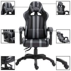 Greatstore szürke műbőr gamer szék