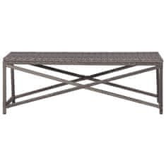 Greatstore szürke polyrattan kerti pad 120 cm