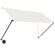 Vidaxl feltekerhető krémszínű napellenző LED-del 250 x 150 cm 145924