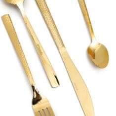 Homla MARTELLO evőeszközök kalapált arany nyéllel 24 db.