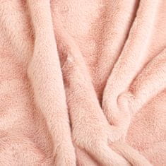 Homla ÚJ CLUMSY nyúlszőrme utánzatú takaró rózsaszín 150x200 cm