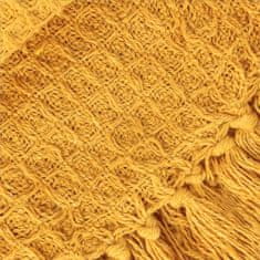 Homla VAFFEL rojtos mustár takaró 130x170 cm