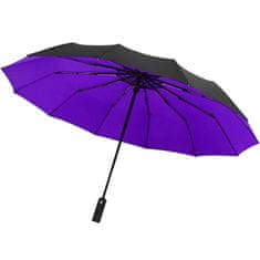 Northix Esernyő, Kompakt - 105 cm - Fekete / Lila 
