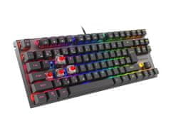 Genesis Gaming mechanikus billentyűzet THOR 303/TKL/RGB/Outemu Red/Wireless USB/CZ/SK elrendezés/Fekete